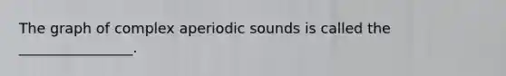 The graph of complex aperiodic sounds is called the ________________.