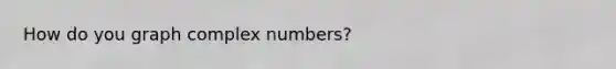 How do you graph complex numbers?