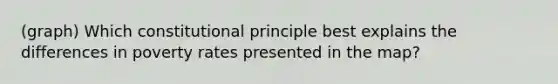 (graph) Which constitutional principle best explains the differences in poverty rates presented in the map?