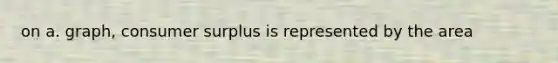 on a. graph, consumer surplus is represented by the area