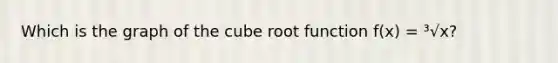 Which is the graph of the cube root function f(x) = ³√x?