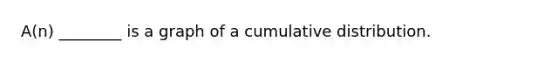 A(n) ________ is a graph of a cumulative distribution.