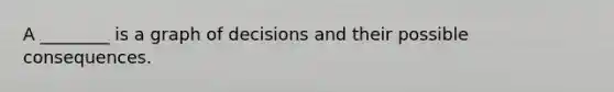 A ________ is a graph of decisions and their possible consequences.