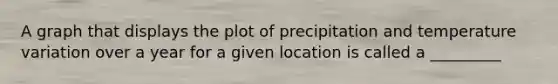 A graph that displays the plot of precipitation and temperature variation over a year for a given location is called a _________