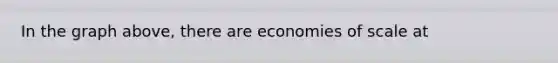 In the graph above, there are economies of scale at