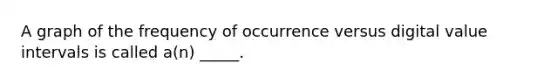 A graph of the frequency of occurrence versus digital value intervals is called a(n) _____.