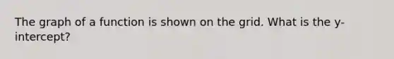 The graph of a function is shown on the grid. What is the y-intercept?