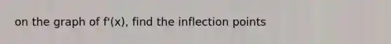 on the graph of f'(x), find the inflection points