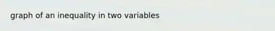 graph of an inequality in two variables