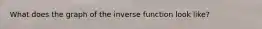 What does the graph of the inverse function look like?