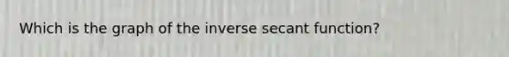 Which is the graph of the inverse secant function?