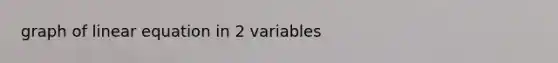 graph of linear equation in 2 variables