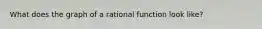 What does the graph of a rational function look like?