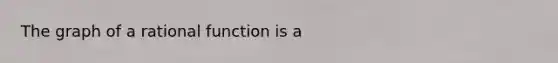 The graph of a rational function is a