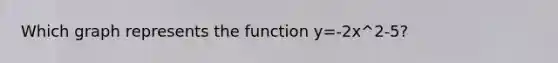 Which graph represents the function y=-2x^2-5?