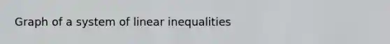 Graph of a system of linear inequalities