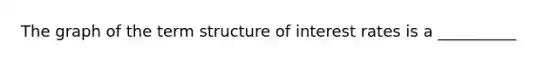 The graph of the term structure of interest rates is a __________