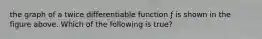 the graph of a twice differentiable function ƒ is shown in the figure above. Which of the following is true?