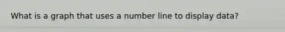 What is a graph that uses a <a href='https://www.questionai.com/knowledge/kXggUsi0FB-number-line' class='anchor-knowledge'>number line</a> to display data?