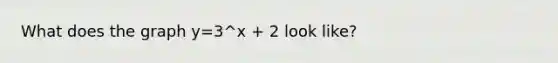 What does the graph y=3^x + 2 look like?