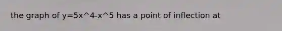the graph of y=5x^4-x^5 has a point of inflection at