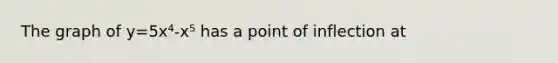 The graph of y=5x⁴-x⁵ has a point of inflection at