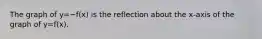The graph of y=−f(x) is the reflection about the​ x-axis of the graph of y=f(x).