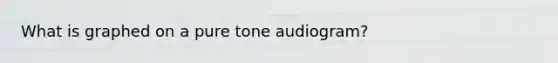 What is graphed on a pure tone audiogram?