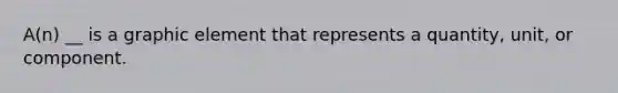 A(n) __ is a graphic element that represents a quantity, unit, or component.