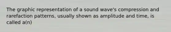 The graphic representation of a sound wave's compression and rarefaction patterns, usually shown as amplitude and time, is called a(n)