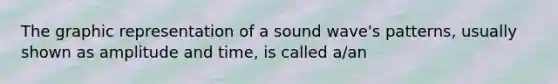 The graphic representation of a sound wave's patterns, usually shown as amplitude and time, is called a/an