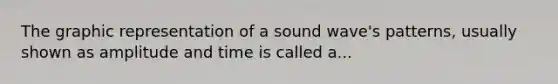 The graphic representation of a sound wave's patterns, usually shown as amplitude and time is called a...