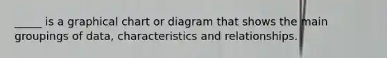 _____ is a graphical chart or diagram that shows the main groupings of data, characteristics and relationships.