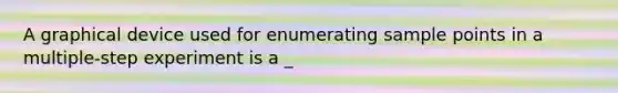 A graphical device used for enumerating sample points in a multiple-step experiment is a _