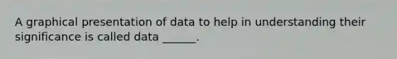 A graphical presentation of data to help in understanding their significance is called data ______.