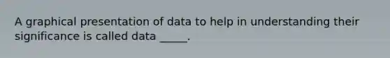 A graphical presentation of data to help in understanding their significance is called data _____.