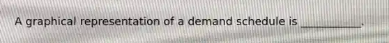 A graphical representation of a demand schedule is ___________.