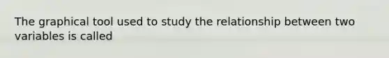 The graphical tool used to study the relationship between two variables is called