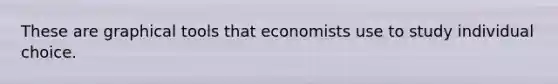 These are graphical tools that economists use to study individual choice.