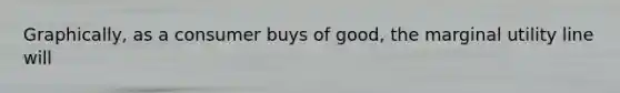 Graphically, as a consumer buys of good, the marginal utility line will