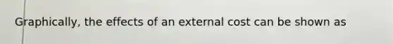Graphically, the effects of an external cost can be shown as