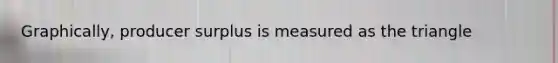 Graphically, producer surplus is measured as the triangle