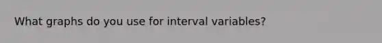 What graphs do you use for interval variables?