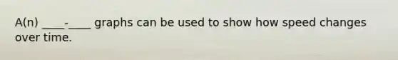 A(n) ____-____ graphs can be used to show how speed changes over time.
