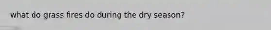 what do grass fires do during the dry season?