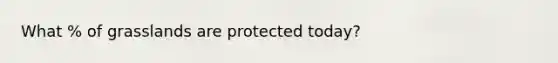 What % of grasslands are protected today?