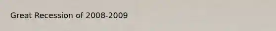 Great Recession of 2008-2009