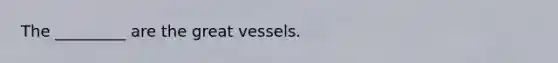 The _________ are the great vessels.