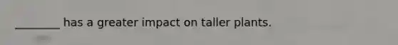 ________ has a greater impact on taller plants.