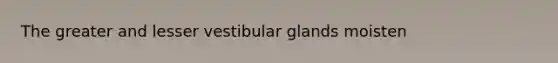 The greater and lesser vestibular glands moisten